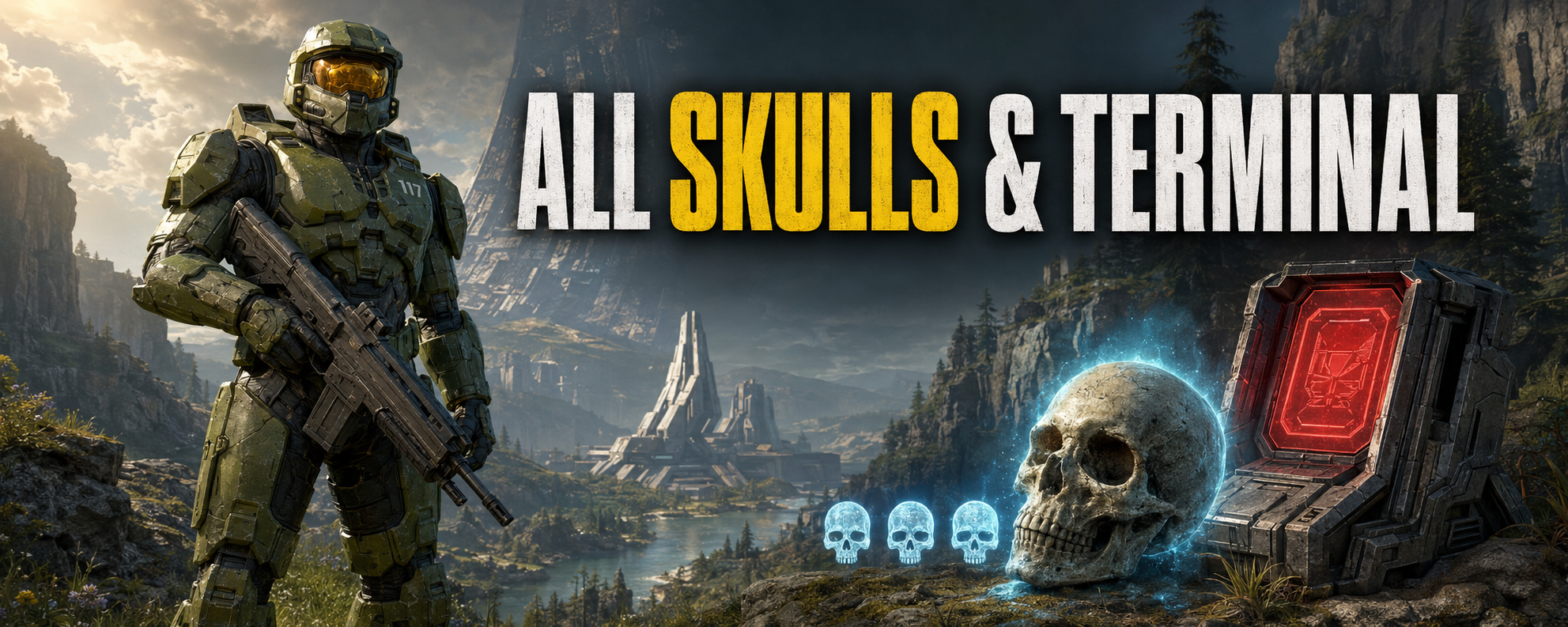 ‘Halo’ Skull and Terminal Locations in Halo: Campaign Evolved